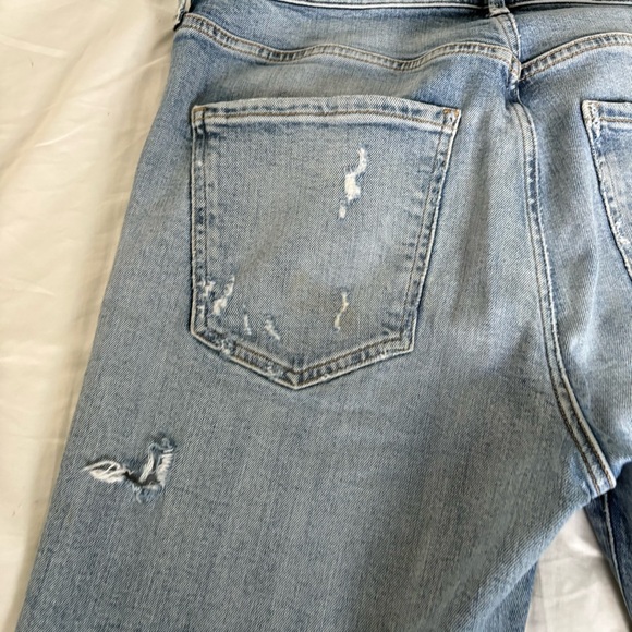 Agolde Light Blue Distressed Skinny Jeans Sophie Cropped Denim - Picture 16 of 16